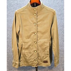 Dover Saddlery Utility Jacket Womens Medium Green Canvas Field Coat M Excellent